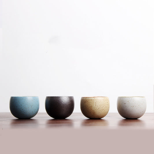 Japanese Ceramic Tea Cup | Handmade Hantao Style Fall Pattern Green Tea Cup (120ml)