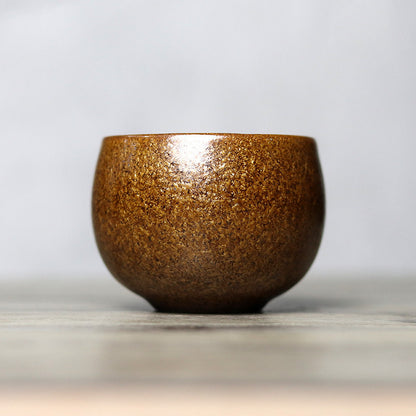 Japanese Ceramic Tea Cup | Handmade Hantao Style Fall Pattern Green Tea Cup (120ml)