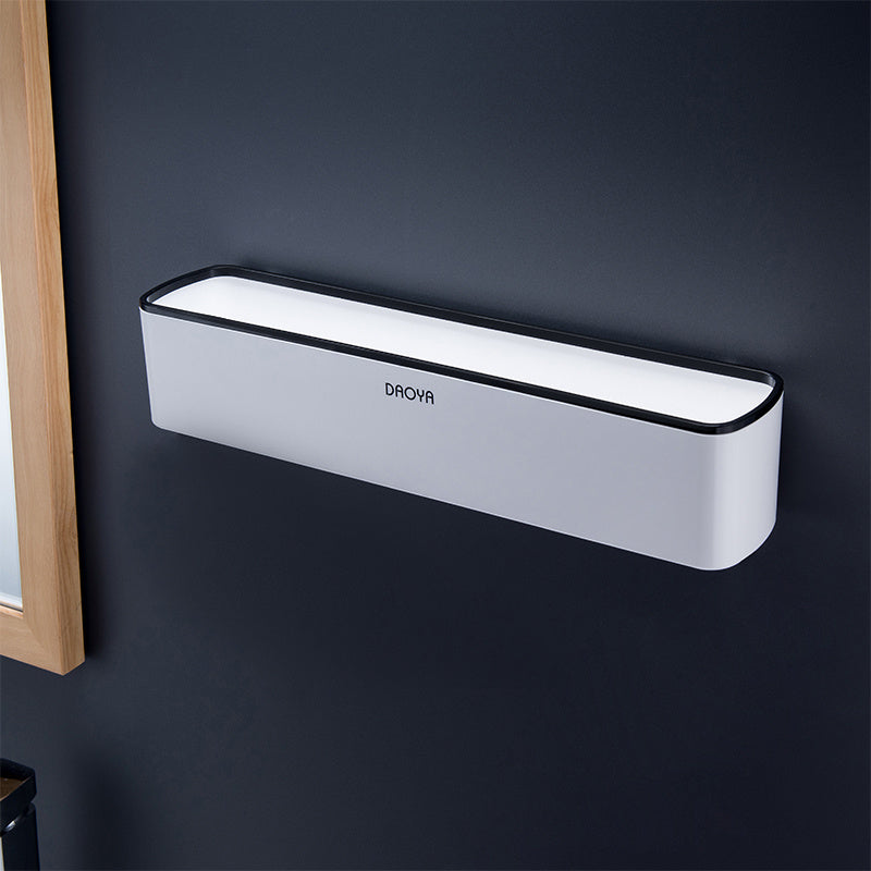 Wall Mounted Bathroom Shelf | Adhesive Organizer with Towel Bar for Toothbrush & Cosmetics