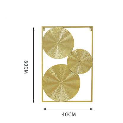 Wrought Iron Wall Art Hanging | Large Metal Leaf Ornament for Living Room Decor